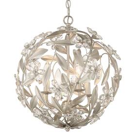 Msl-314-sa Crystorama Lighting Group Msl-314 Marselle 4 Light 17 Inch W Crystal - Silver