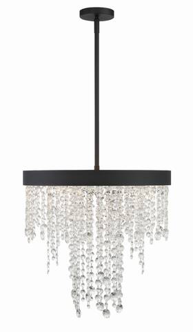 Win-615-bf-cl-mwp Crystorama Lighting Group Win-615-cl-mwp Winham 5 Light 20 Inch W - Black