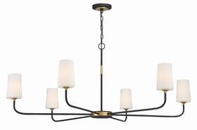 Nil-70016-bf-mg Crystorama Lighting - Niles 6 Light Chandelier In Traditional Style-22.25