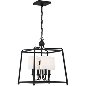 2245-bf Crystorama Lighting Sylvan 4 Light Chandelier-21 Inches Tall And 16