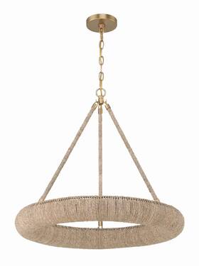 Oak-7536-sg Crystorama Soft Gold Led Chandelier From The Oakley Collection