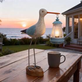 Seagull001 Cszlsmh Adorable Solar Seagull Garden Statue Light 11 Inch W X3.2 D X13.8 H - Outdoor