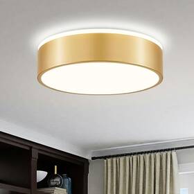 Cuaulans 077025771161 Gold Flush Mount Ceiling Light 12 Inch Led Fixture 3000k