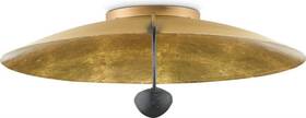 9999-0049 Currey & Company Pinders Gold Iron Flush Mount Light Fixture