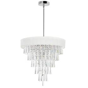 Cwi Lighting 695320017571 Franca 8 Light Drum Shade Chandelier With Chrome Finish
