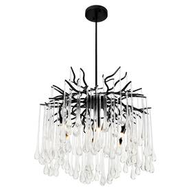 Cwi Lighting 695320043334 Anita 6 Light Chandelier With Black Finish