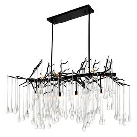 Cwi Lighting 695320043358 Anita 10 Light Chandelier With Black Finish