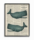 Cwp-267 Cn 16x20 Stupell Industries Classic Novel Whales Textual Art
