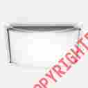 D1-2001 Vision Zaneen Gorgeous Italian Halogen Light Fixture W Beautiful Curved Art Glass Diffuser