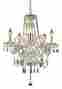 7835d20g D20in Elegantlighting 7835 Princeton Collection Hanging Fixture H22in Lt5 Gold Finish Royal Cu 848145062039