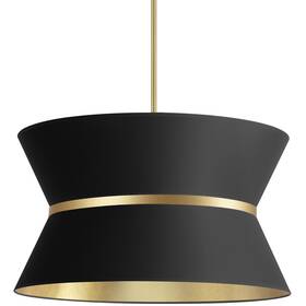 Ctn-244c-agb-698 Dainolite Ctn-244c Caterine 4 Light 24 Inch W Pendant - Aged Brass / Black Gold