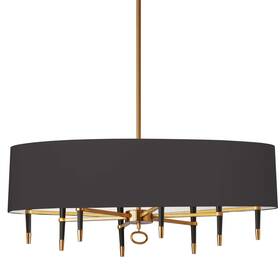 Lan-408hc-vb-bk Dainolite Lan-408hc Langford 8 Light 40 Inch W Drum Chandelier - Bronze