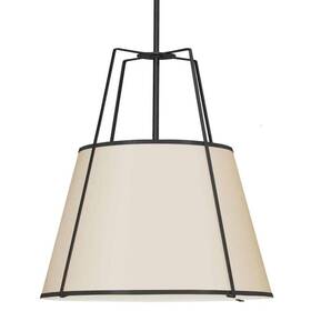 Tra-1p-bk-crm Dainolite Tra-1p Trapezoid 18 Inch W Pendant - Multicolor
