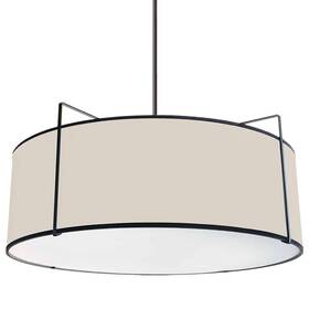 Tra-244p-bk-crm Dainolite Tra-244p Trapezoid 4 Light 24 Inch W Pendant - Multicolor