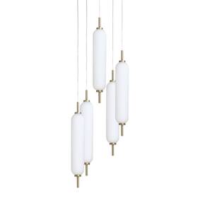 Tya-1250ledp-agb Dainolite Tya-1250ledp Typha 12 Inch W Led Multi Light Pendant - White