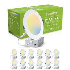 P126c Daminy 12 Pack 6 Inch Led Recessed Lighting With Junction Box5cctultra-thin R