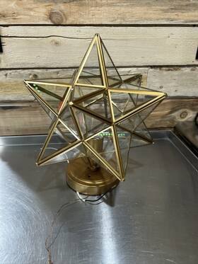 B7030cu-30t-j Danseer Brass Moravian Star Light Flush Mount Ceiling Mid Century Modern Free Shpn