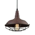 Daycent Industrial Nautical Barn Metal Wire Caged Pendant Light Fixture
