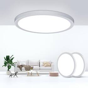 2200l Dealgadgets 745978616722 Flush Mount Ceiling Light Fixtures 24w Flat Led For 6000k