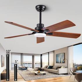 100-525 Dearnow 52-inch Solid Wood Ceiling Fans With Remote Control And Light Dc