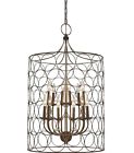 Decomust Uptown Steel Gold Circle Birdcage Candle-style Chandelier Pendant Light 23 747207118595