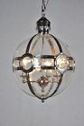 Deluxe Lamp 19th Century Vicorian Style Nickel Globe Chandelier Restoration Hardware 701142402225