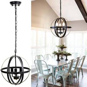 Depuley 738796463449 Pendant Light Flush Mounted Adjustable Hanging Ceiling Chandelier For