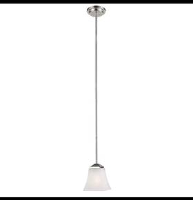 587709 Design House 044321005290 Torino Mini Pendant Light Satin Nickel Collection Colgante