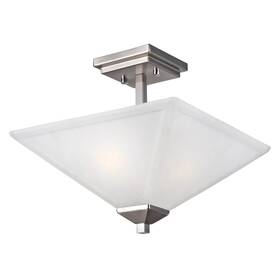587824 Design House 044321005351 Torino Ceiling Satin Nickel 2-light