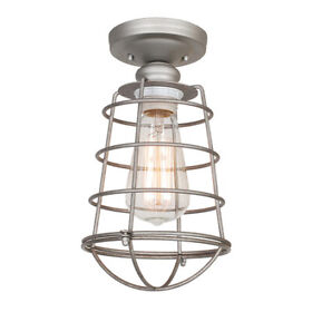 519686 Design House Ajax Collection 1-light Galvanized Indoor Ceiling Mount