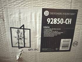 92850-ch Designers Fountain Xander 12 Light Chrome Chandelier New-open Box