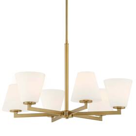 D255m-6ch-bg Designers Fountain D255m-6ch Palmyra 6 Light 30 Inch W Chandelier - Gold