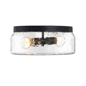 D323m-fm-mb Designers Fountain Rose Marie 2 Light Island Flush Black/rippled -