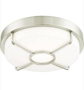 F0115930uv35 Designers Fountain 14 In Brushed Nickel Led Flush Mount Smart Light