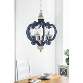Devera 845834884477 6-light Wood Chandelier