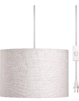 Dewenwils 616430141420 Plug In Pendant Light Hanging Fixture 15ft Cord For Living Room