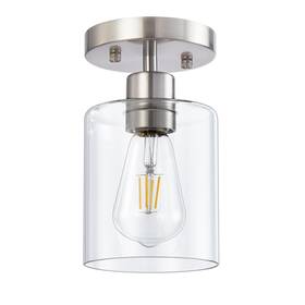 Dt-c0112001sb Diduio 1 Light Semi Flush Mount Ceiling Brushed Nickel Fixtures