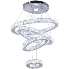 Diisunbihuo 194684163459 Crystal Chandeliers Modern Led Rings Pendant Light Adjustable Sta