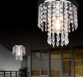 Cl002 Diisunbihuo 3pcs Crystal Ceiling Light Pendant Chandelier Fixture For Foyer Closet