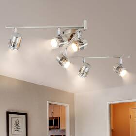 Dinglilighting 011467285802 Dllt 6-light Track Lighting Fixtures Swing Arm Kitchen Ceiling Spot Light F