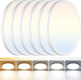 Dinglilighting 726084962668 6pack Led Flush Mount Ceiling Light 12 Inch Super Slim Dimmable