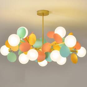 Djamel 768637623671 Girls Bedroom Chandelier Personality Colorful Disc Modern Chandeli