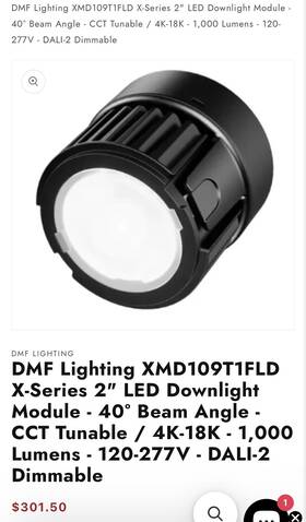 Ixmd109t1fld Dmf Lighting Tunable White 1000lm Dali 93 Cri