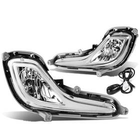 Fl-ztl-133-ch Dna Motoring Fog Light With Switch Driver And Passenger Side Enha
