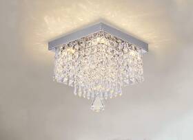 Dofyou 341013156294 Modern Crystal Chandeliers Flush Mount Ceiling Light Lampmini Square