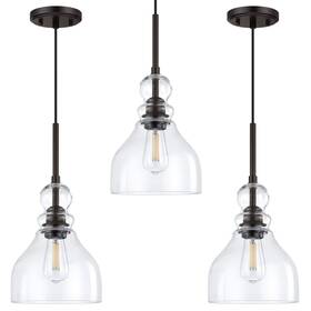 X212cd102 Dolaimi House 3 Pack 1 Light Kitchen Island Pendant Ceiling Oil-rubbed Bronze