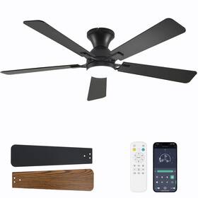 Hy-6162 Dolavast Ceiling Fans With Lights 52 Inch Low Profile Fan Light