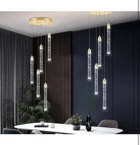Pc0008 Dolria Mini Chandelier Modern Pendant Light - Kitchen Island Fixture 5 Gold