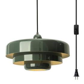 Doungros 714855671062 Plug-in Green Pendant Light Fixtures 16ft Hanging Lights With Plug