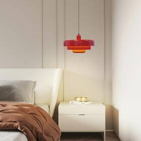 3053vr1 Doungros Dr011 Hanging Lamp Plug In Red Pendant Light Fixtures Mid Century Modern #3053vr1